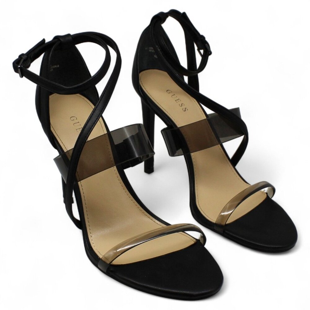 Guess Womens Felecia Faux Leather Ankle Strap Strappy Sandals - Picture 1 of 7